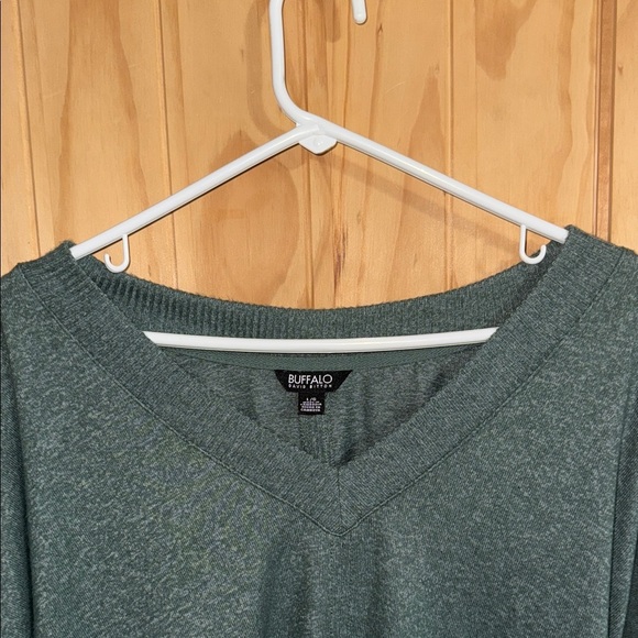 Buffalo David Bitton Women's Teal V-Neck Sweater - Picture 5 of 5